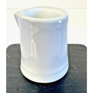 Vintage Jackson Custom China Art Pottery Creamer Grey/White 2" T